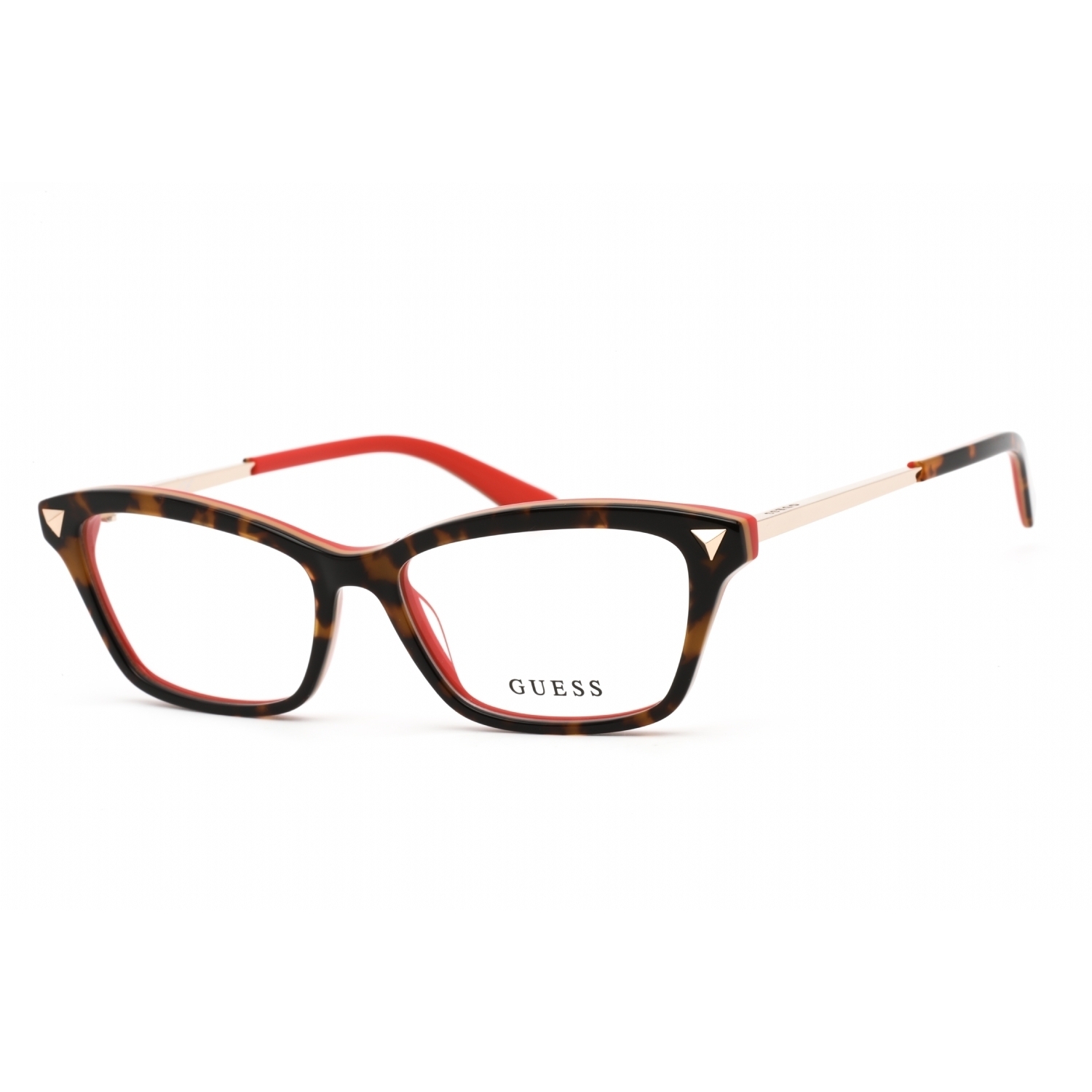 Nwt Guess Gu2797 Dark Havana Rectangle 52mm Eyeglasses